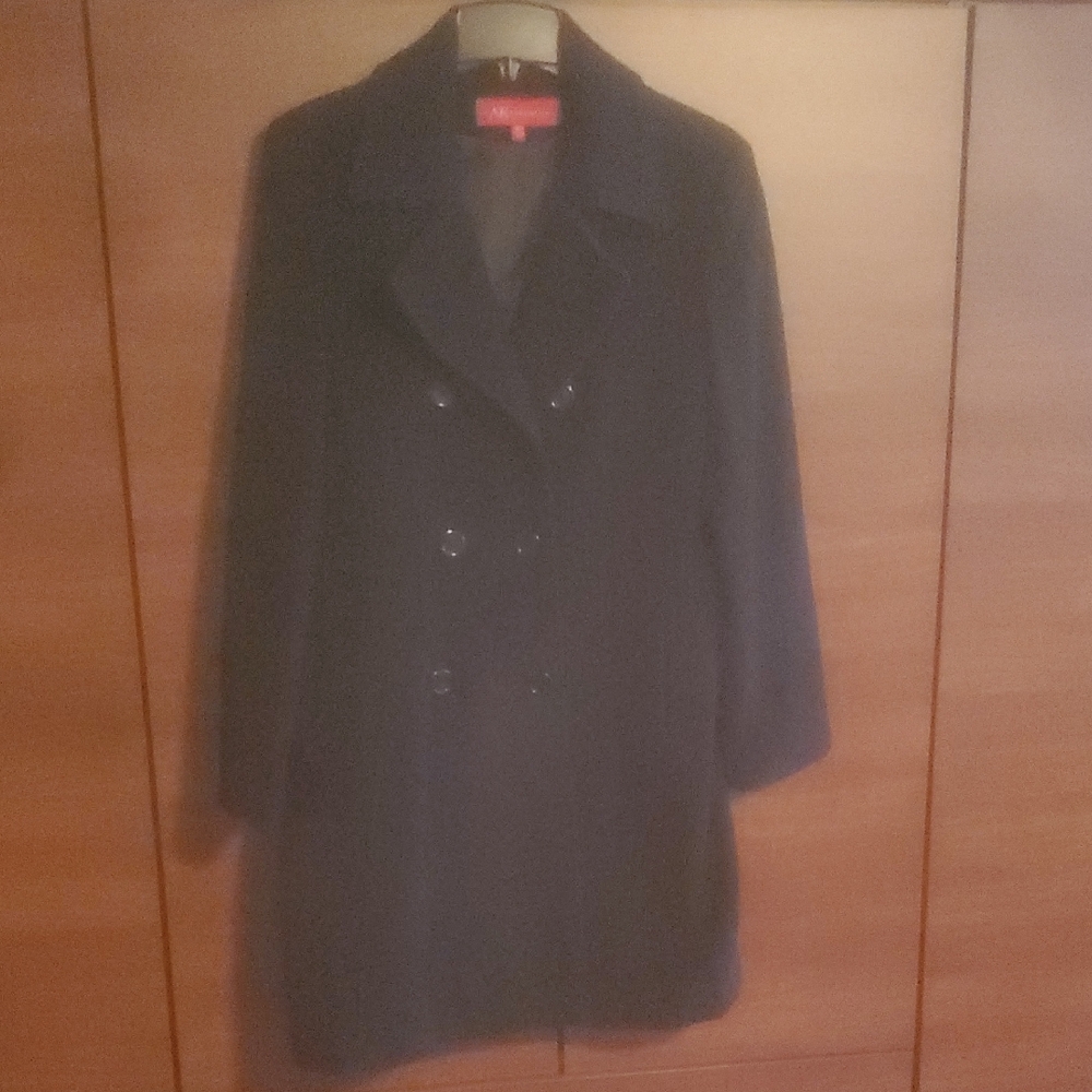Anne Klein Classic Black Pea Coat